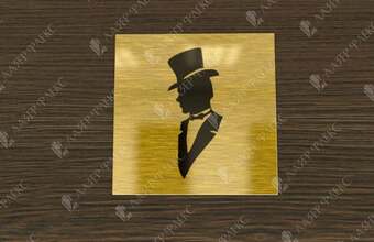 табличка на дверь туалета из алюминия