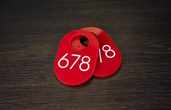 овальные номерки из оргстекла